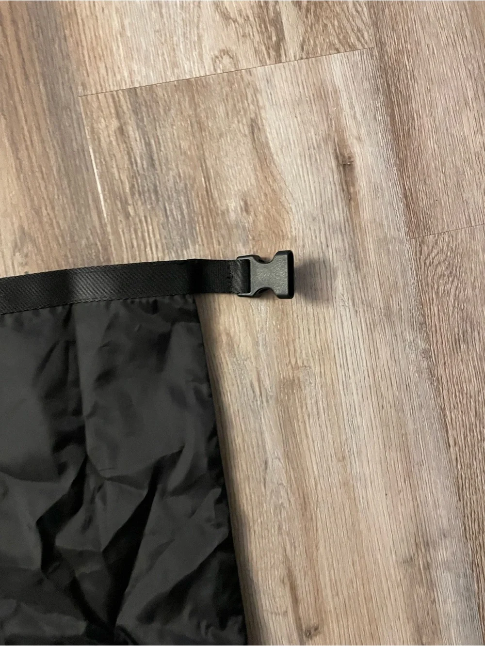 Prada Black Nylon Duffel with Vertical Red Logo Stripe